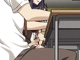 Anime Brunette Foot Fetish Footjob Stocking